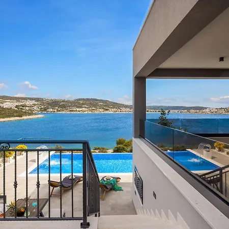 Private Seaside Porat In Ostricka Luka, Kanica, Rogoznica With Pool Villa